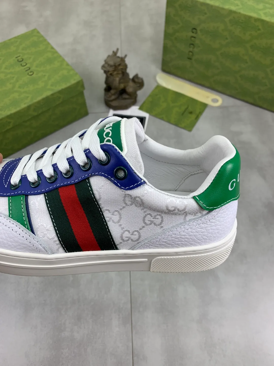 Men's men's shoes 💰P420💰【New style】(GUCCI) official website's latest 🎁🎁casual and fashionable men's shoes👟, hot style 💥 style is simple and elegant, exclusive for trendy men. Unique official website's latest brand double G element Elements 👑 Original Gucci decoration, fashionable and generous, original calfskin fabric ✅ Fully imported first-layer pigskin lining, official website designated wear-resistant, lightweight original rubber casual outsole, classic model taken in real life 🎬39-44 5️⃣ colors available